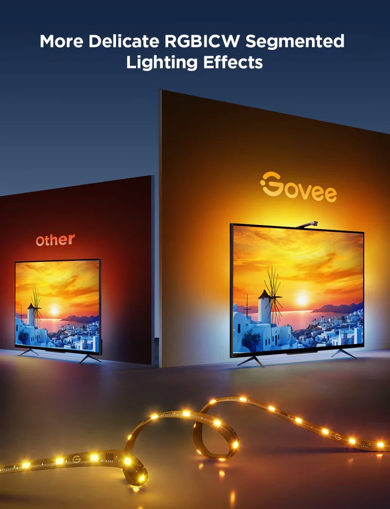 نور پس زمینه تلویزیون Govee TV Backlight 3 Lite مناسب 85-75 اینچ - Image 3