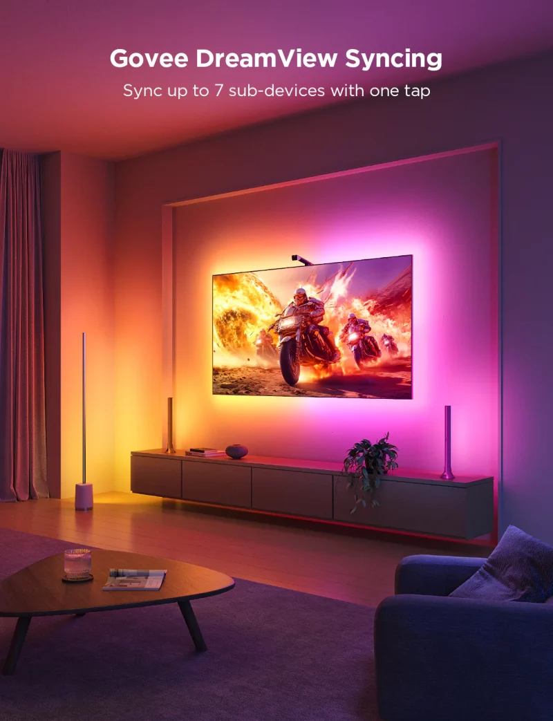 نور پس زمینه تلویزیون Govee TV Backlight 3 Lite مناسب 85-75 اینچ - Image 5