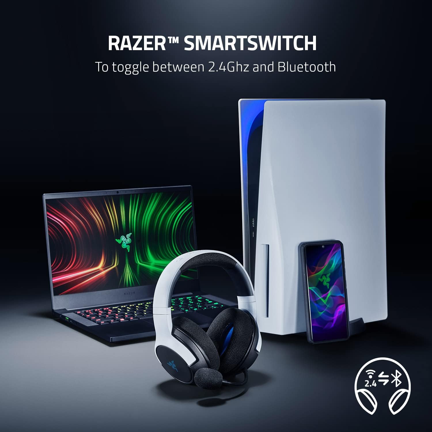 قیمت هدست گیمینگ بی سیم ریزر Razer Kaira Dual Wireless برای PS5 , PC ...