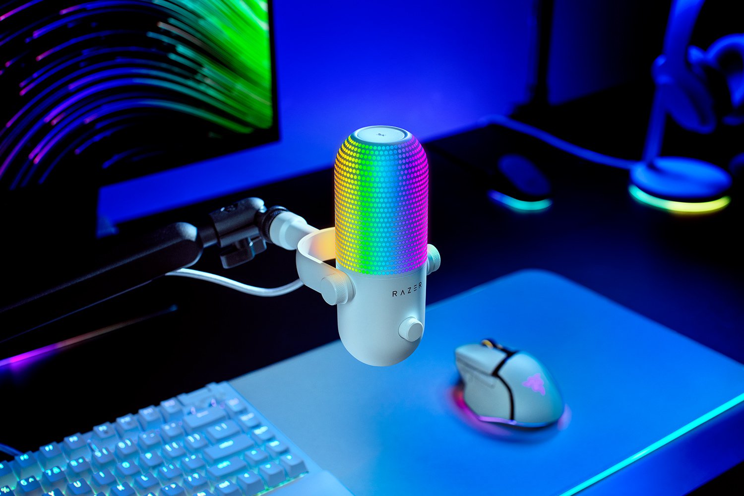 میکروفون ریزر Razer Seiren V3 Chroma RGB - سفید - Image 4