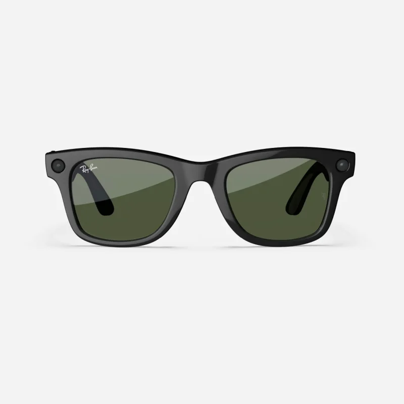 Ray ban-Meta Wayfarer shiny black-green