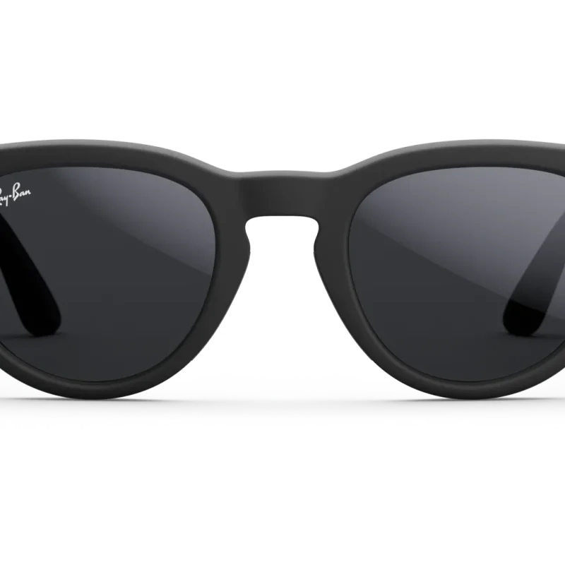 Ray ban-Meta Headliner Matte Black Clear to Grey Transitions Size 50