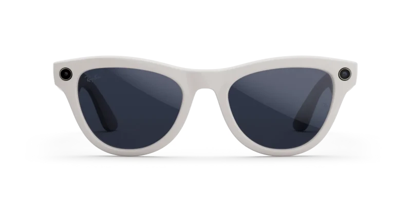 Ray‑Ban Meta Skyler Shiny Chalky Gray / Clear to Sapphire Transitions Size 52