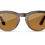 Ray-Ban Meta Shiny Warm Stone Transparent – Saffron Yellow Transitions