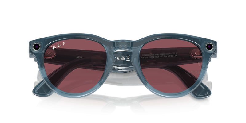 Ray-Ban Meta Headliner Shiny Jeans Polar Dusty Red – 4009
