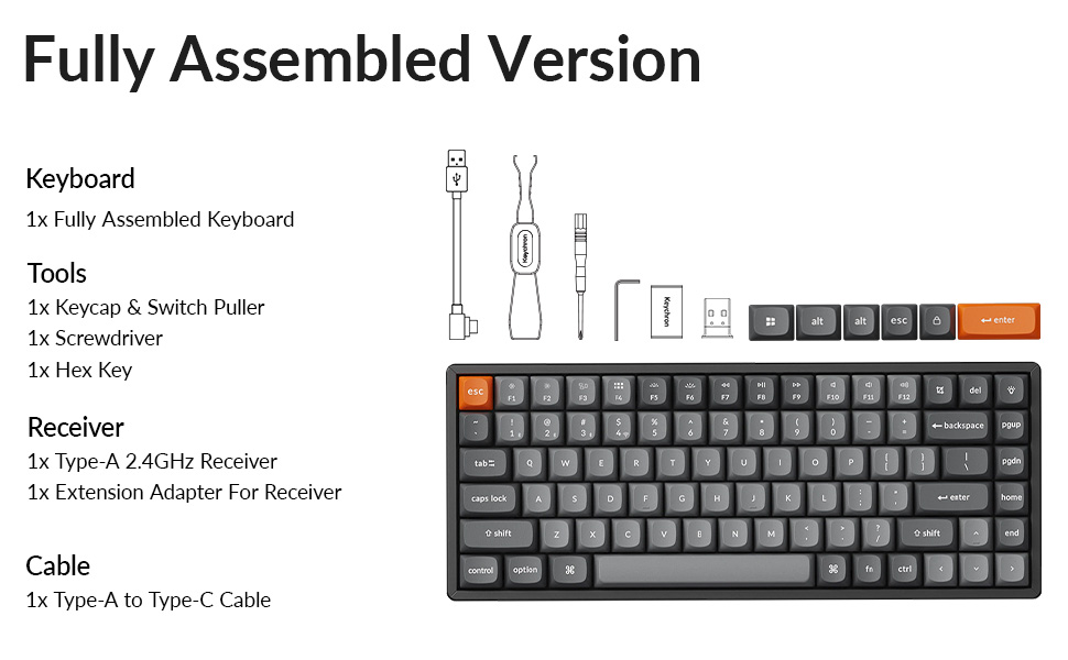 کیبورد مکانیکی بی سیم Keychron K2 Max Brown Switch Aluminum Frame Hot-Swappable- K2M-J3 - Image 5