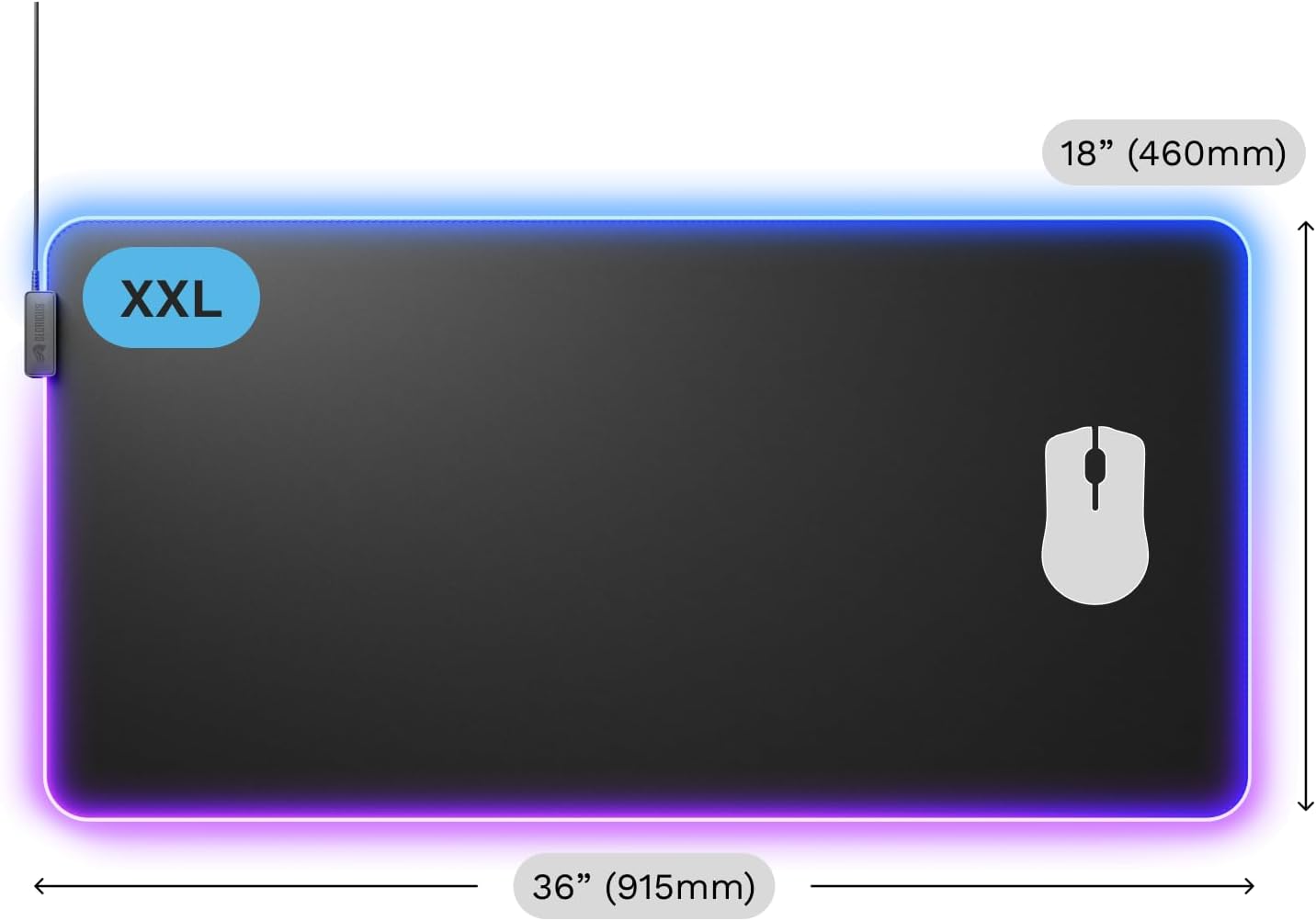 موس پد گیمینگ Glorious GMP 2 GLED RGB XXL - Image 4