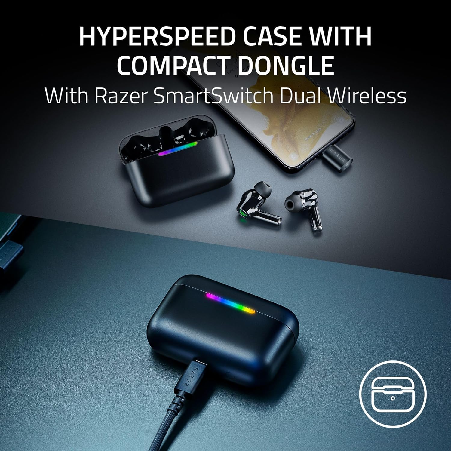 ایرباد گیمینگ ریزر Razer Hammerhead V3 HyperSpeed