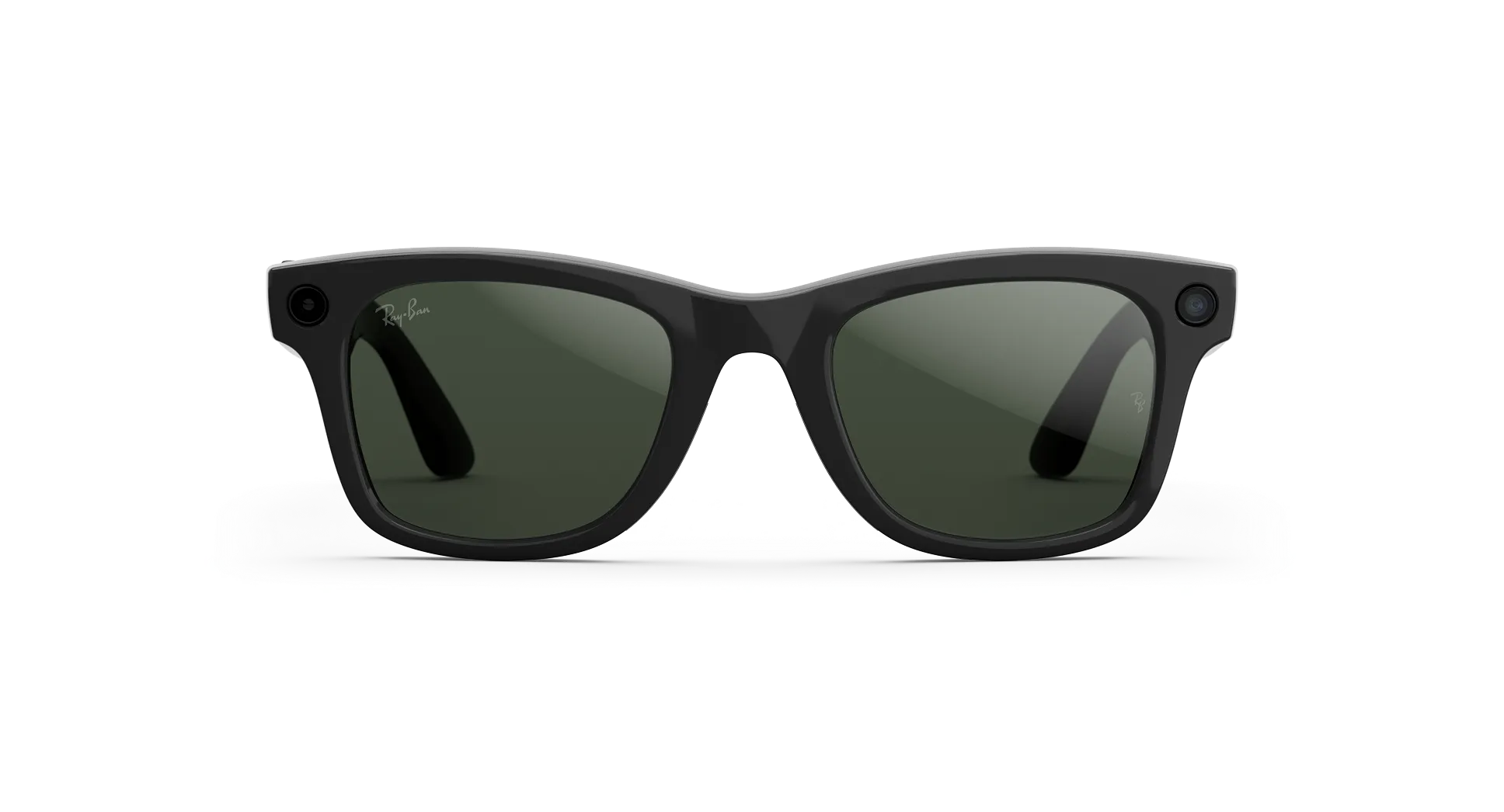 RAY-BAN META Wayfarer- GEN 2 Shiny Black Clear to Graphite Green Transitions Size 53