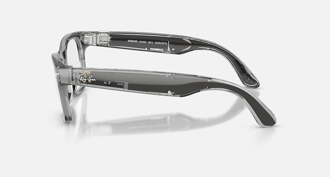 Ray-Ban Meta Wayfarer Gen 2 Shiny Transparent Grey - Clear/Sapphire Transitions S50