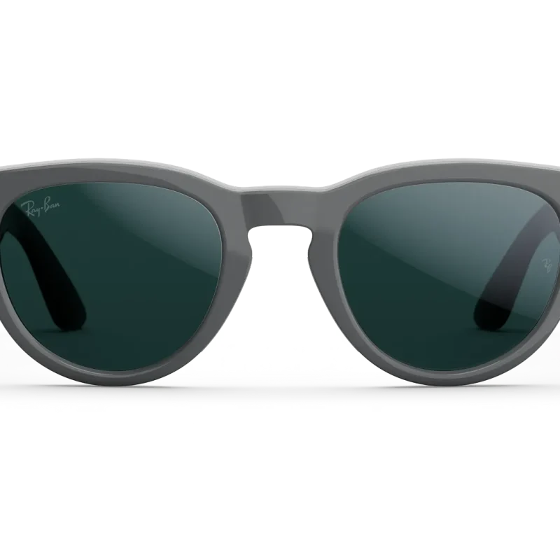 عینک هوشمند Ray-Ban Meta Headliner Gen 2 با فریم خاکستری و لنز زمردی
