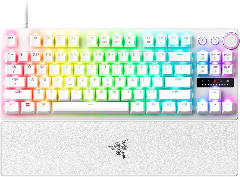 بررسی Razer Huntsman V3 Pro TKL White؛ سرعت قابل تنظیم برای رقابت