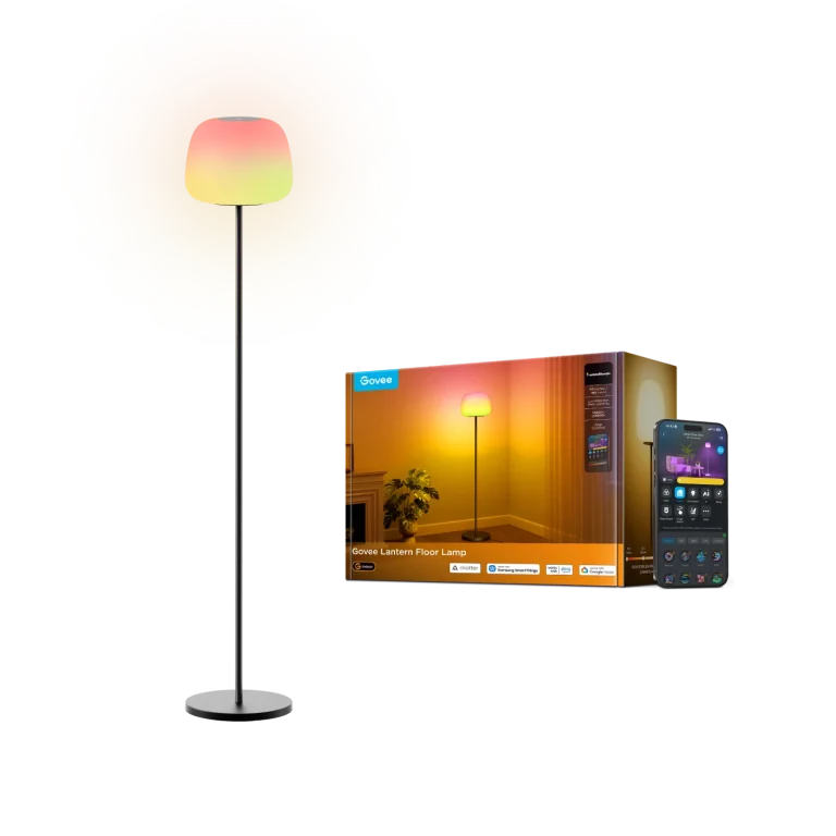 بررسی Govee Lantern Floor Lamp S؛ نور هوشمند هاله‌ای برای اتاق