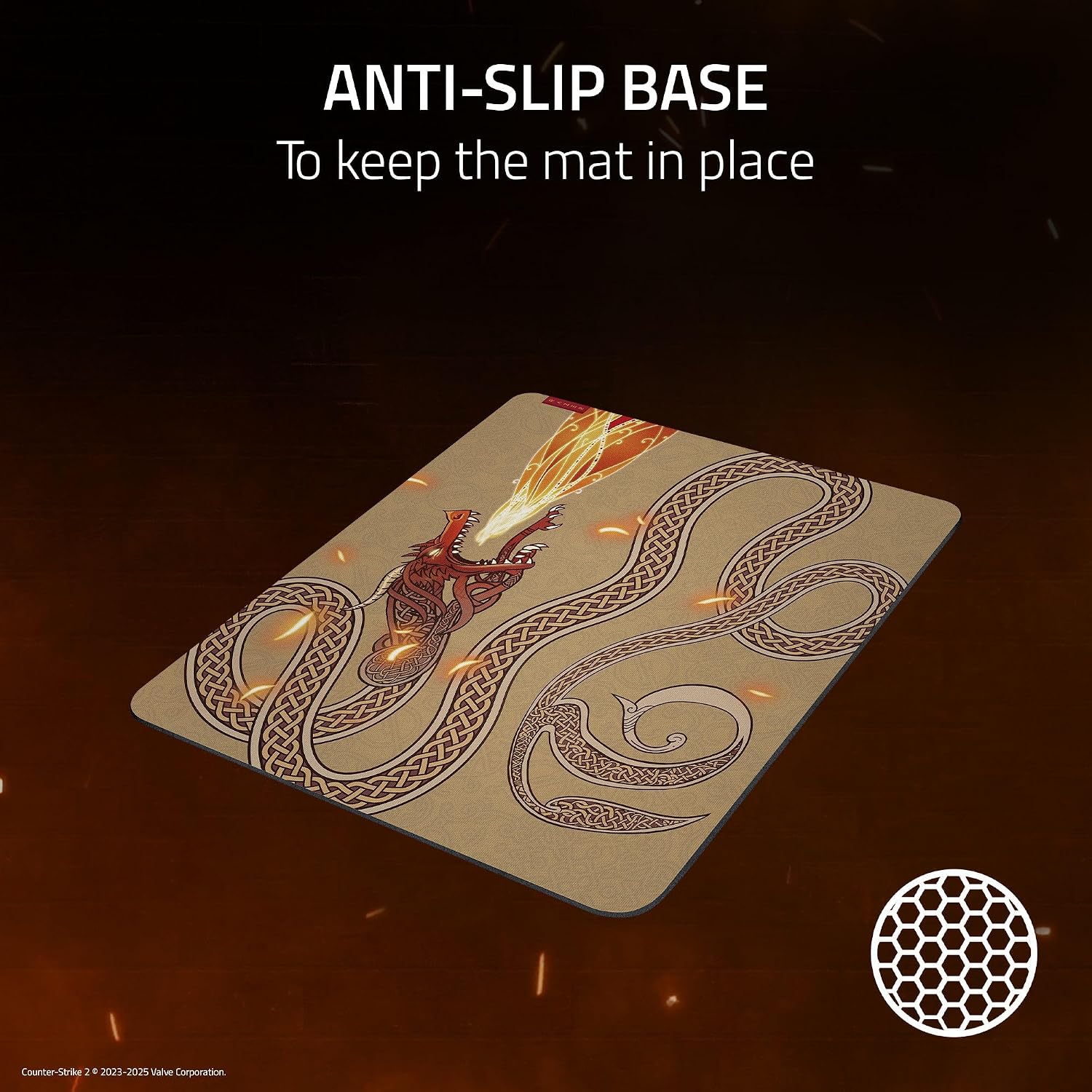 Razer Gigantus V2 Soft Gaming Mouse Pad (Large): Textured Micro-Weave Cloth Surface - Thick, High-Density Rubber Foam - Anti Slip Base - Counter-Strike 2 Edition