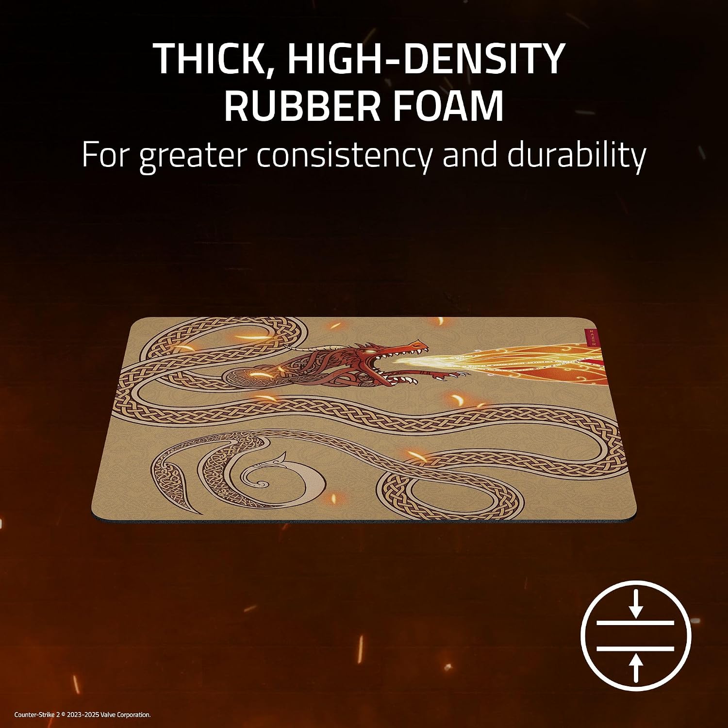 Razer Gigantus V2 Soft Gaming Mouse Pad (Large): Textured Micro-Weave Cloth Surface - Thick, High-Density Rubber Foam - Anti Slip Base - Counter-Strike 2 Edition