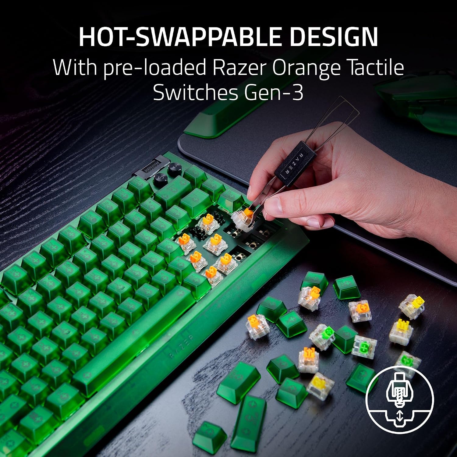 Razer BlackWidow V4 75% Phantom Green Edition