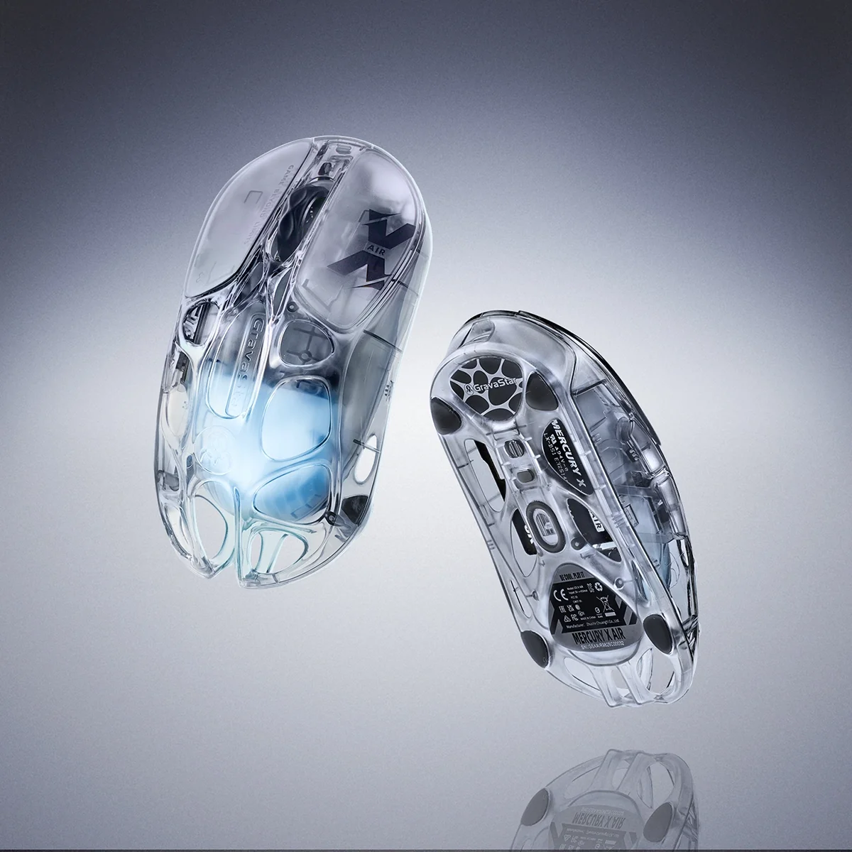 GRAVASTAR MERCURY X AIR 8K GAMING MOUSE ONYX CRYSTAL