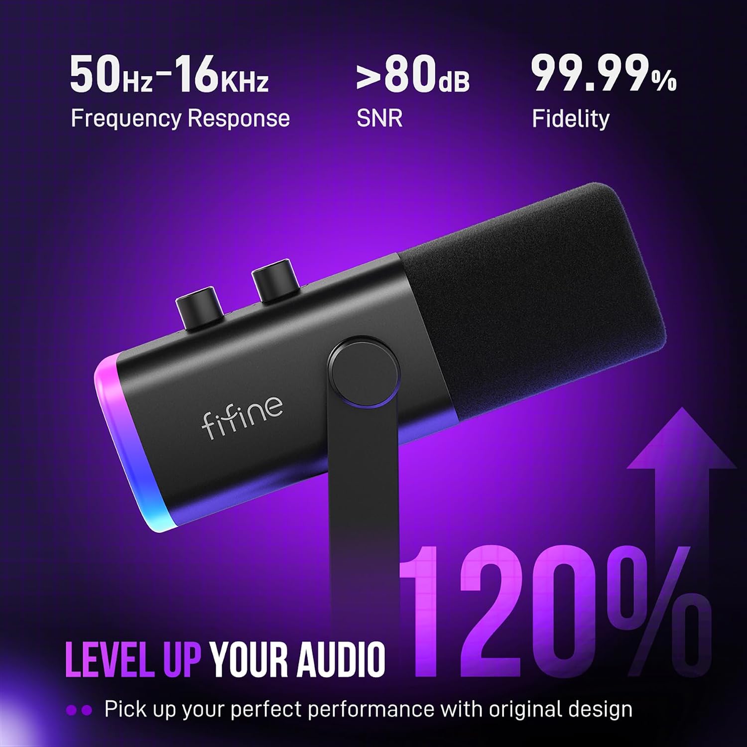 FIFINE AmpliGame AM8T XLR/USB Gaming Microphone Set, Dynamic PC Mic