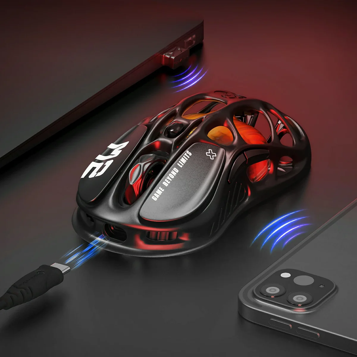 GravaStar Mercury M2 Wireless Gaming Mouse – Stealth Black